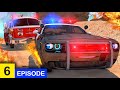 Monster truck and police car racing. Hotwheels Cartoon cars - episode 6