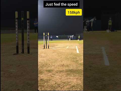 158 Kph 😮😵 🚀 |Feel the speed | #shortsfeed #fastbowling #ytshortsindia #cricketfans #cricketshort