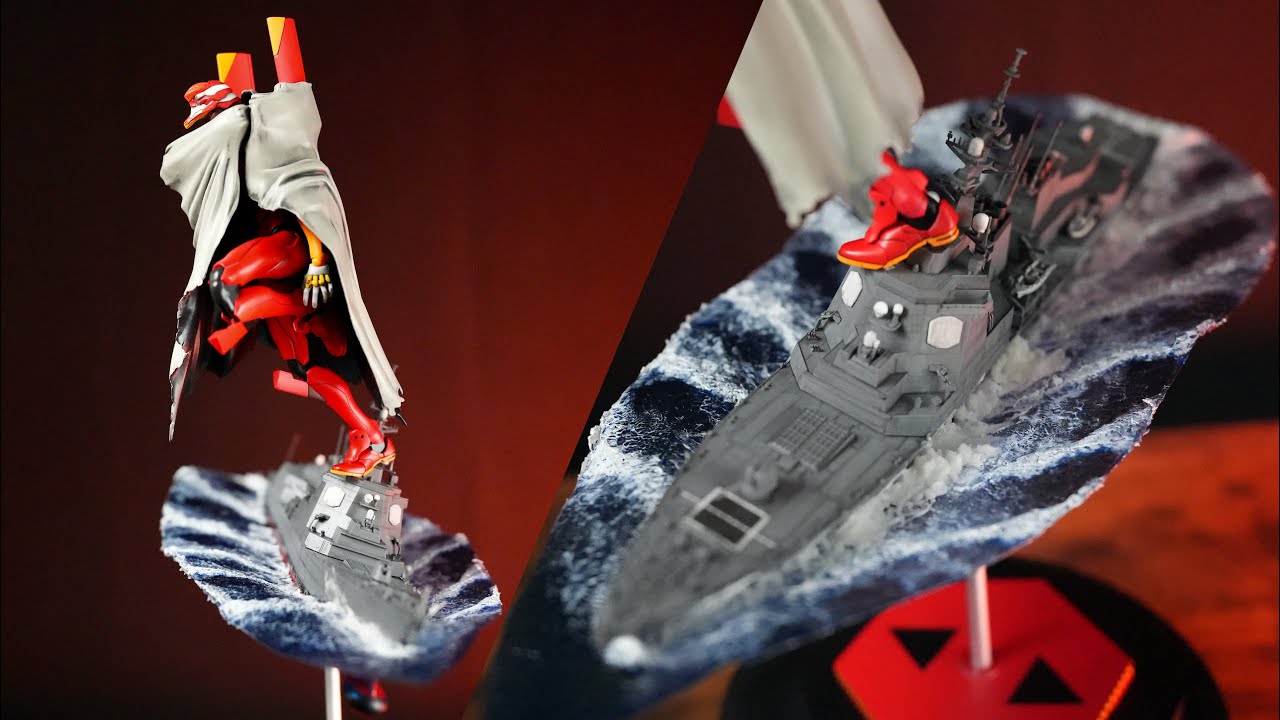 コミックス４巻「アスカ、来日」を再現！新世紀エヴァンゲリオン（コトブキヤ　エヴァンゲリオン弐号機 TV Ver.　全塗装　自作ジオラマディスプレイ製作）