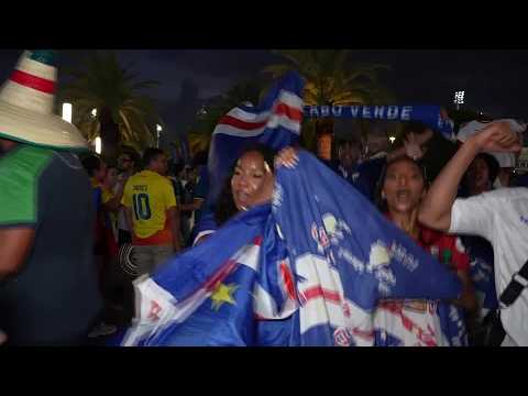 Video Thumbnail: Cape Verde fans cheer after team held Uruguay to 2-2 draw