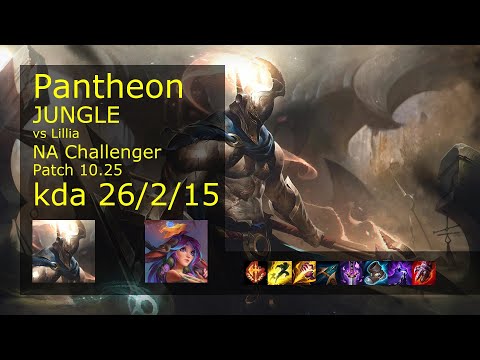 Pantheon vs Lillia Jungle - NA Challenger 26/2/15 Patch 10.25 Gameplay