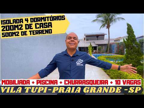 Luxury House in Vila Tupi | Heated Pool, Solar Energy, and Furnished in Praia Grande