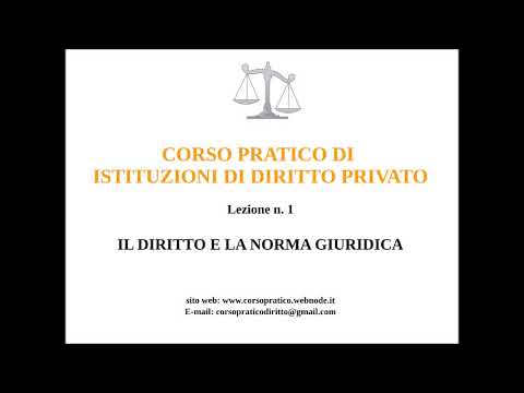 1  IL DIRITTO E LA NORMA GIURIDICA