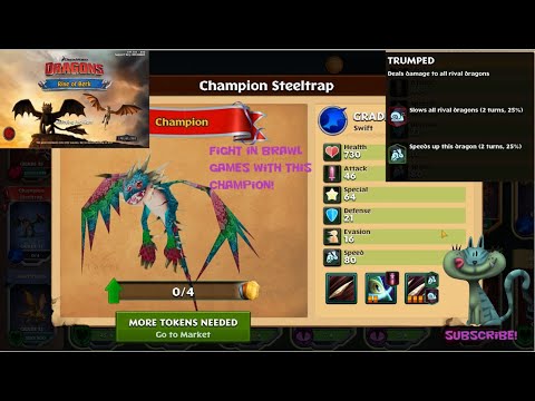 Dragons Rise of Berk How to Fight with STEELTRAP A Champion Dragon in BRAWL GAMES