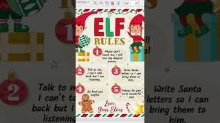 Elf Rules Template | Christmas Fun, Holiday Printable