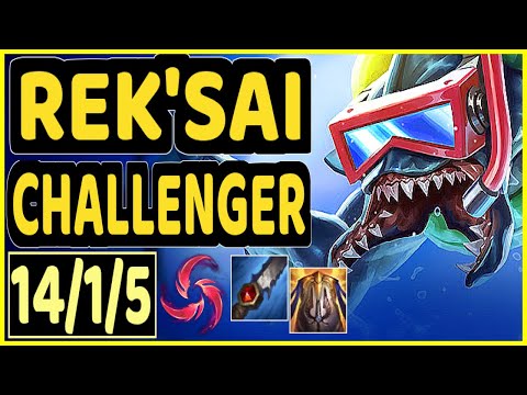 BLUERZOR (REK'SAI) vs LEE SIN - 14/1/5 KDA JUNGLE CHALLENGER GAMEPLAY - EUW