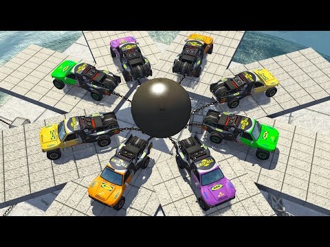 Beamng drive - Giant Chain vs. Giant Ball crashes #4