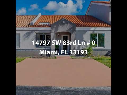 14797 SW 83rd Ln # 0 Miami FL 33193 | 2 Bedroom Townhome For Sale