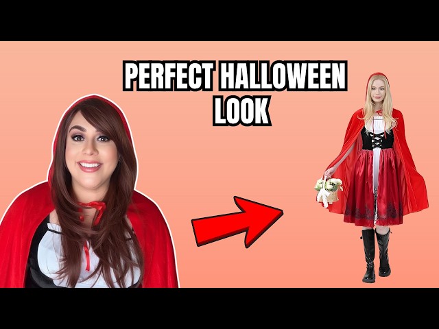 Vídeo relacionado con CWENDANER Disfraz de Caperucita Roja para adultos, vestido y capa con collar, guantes y medias negras, disfraz de princesa Red Riding Hood para carnaval, cosplay (rojo 38-40)