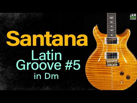 Santana Latin Groove Guitar Backing Track in Dm