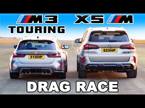 BMW M3 Touring v BMW X5M: DRAG RACE