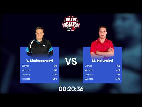 13:30 Valerii Tatarynov 0-3 Mykola Halynskyi West 3 WIN CUP 14.12.2022 | TABLE TENNIS WINCUP