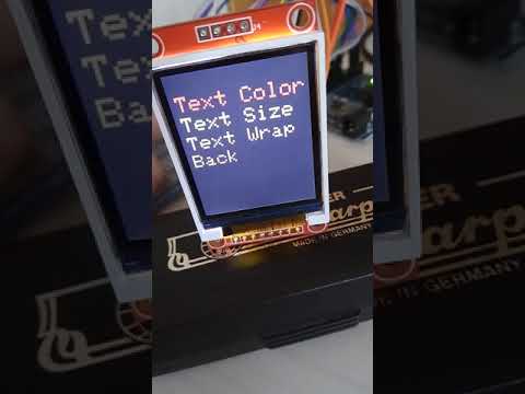 Arduino and Mini TFT Screen - Menus