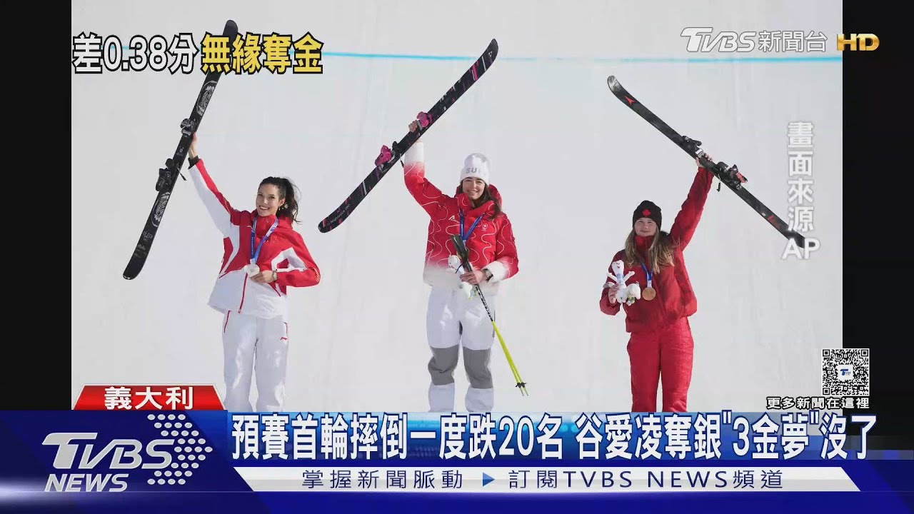 影音/冬奧坡障決賽谷愛凌惜敗 瑞士金牌後背「神祕紅印」搶鏡