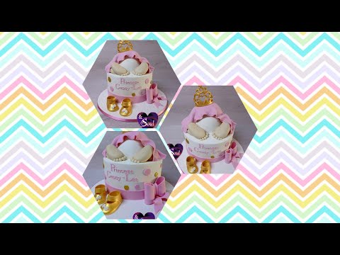 Fast motion cake making, from start to finish. Little Princess babyshower.