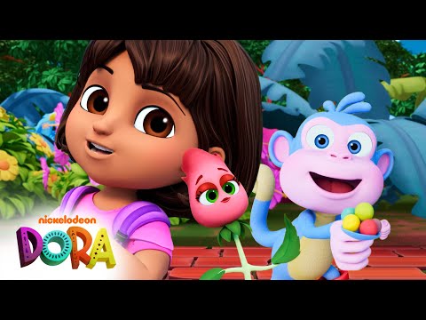 Dora and Boots Babysit Isa's Plants! 🌹 Full Scene | Dora & Friends