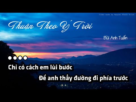 [KARAOKE TONE NỮ THẤP] Thuận Theo Ý Trời - Bùi Anh Tuấn | In The Moonlight