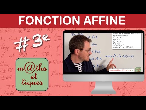 Reconnaître l'expression d'une fonction affine - Troisième