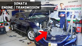HYUNDAI SONATA ENGINE TRANSMISSION REMOVAL REPLACEMENT