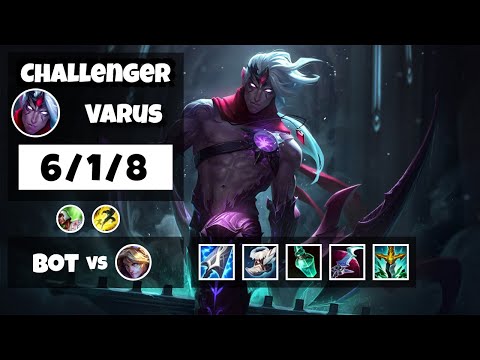 Varus vs Ezreal NA Challenger BOT (6/1/8) - v11.17
