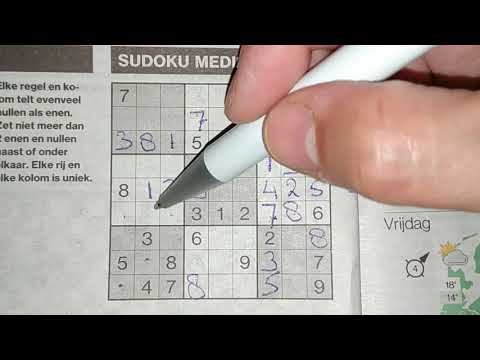 Game, Set & Match, Medium Sudoku puzzle (with a PDF file) 09-11-2019 part 2 of 3