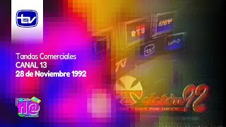 Tandas Comerciales Canal 13 - Noviembre 1992