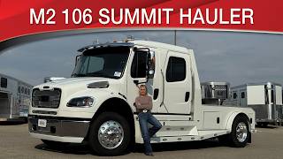 A preview image of the linked video showcasing 2023 Freightliner M2 106 Summit Hauler