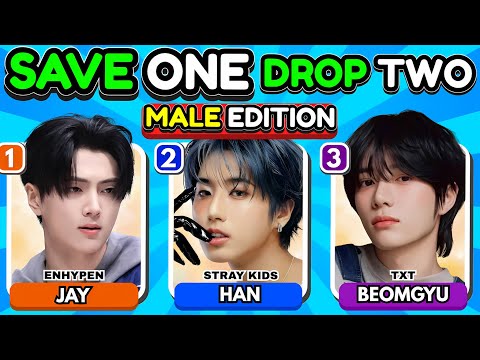 SAVE ONE DROP TWO: KPOP IDOL MALE EDITION🔥| K-Pop Quiz Game 2025