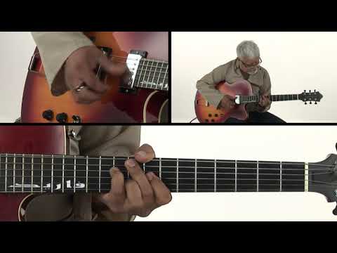 Jazz Comping Guitar Lesson - Medium Up Minor Blues C - Performance - Fareed Haque