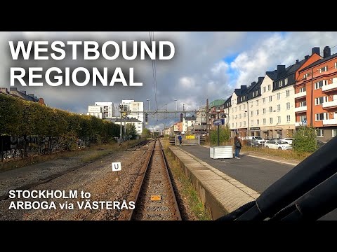 TRAIN DRIVER'S VIEW: Westbound Regional (Stockholm to Arboga via Västerås)