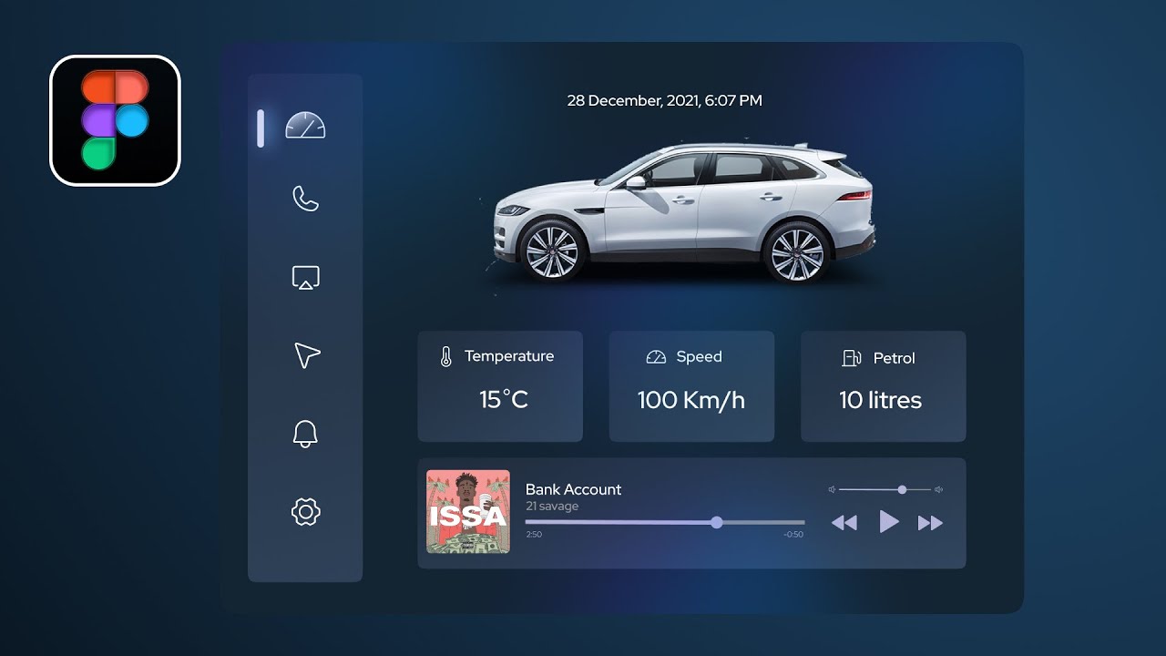 Daily UI Challenge - Day 034/100 (Car interface) | Join the Challenge!