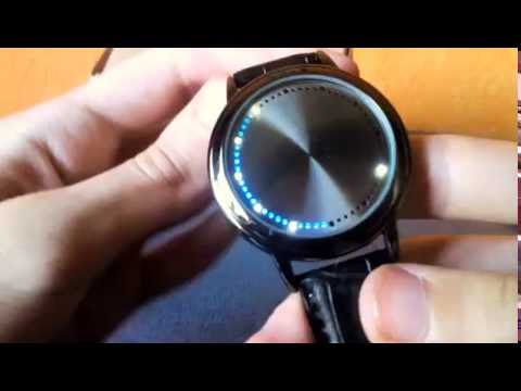 Led touch screen wristwatch