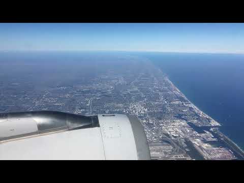 Flying over Miami Beach Florida