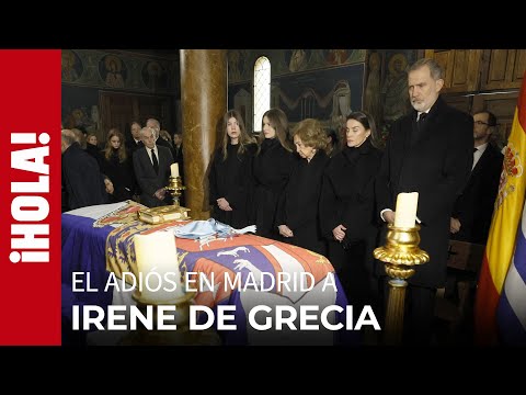 Emotivo adiós de don Felipe y doña Letizia, Leonor, Sofía y la reina Sofía a Irene de Grecia