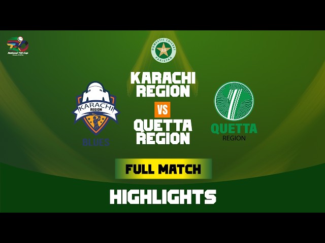 Full Highlights | Karachi  Blues vs Quetta  | National T20 Qualifier | Match 1 | MZA1T