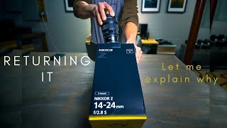 Video thumbnail for I Just said it was my FAVORITE LENS. Why am I RETURNING IT? Nikon Z 14-24 F/2.8 S lens by Brady Hommel