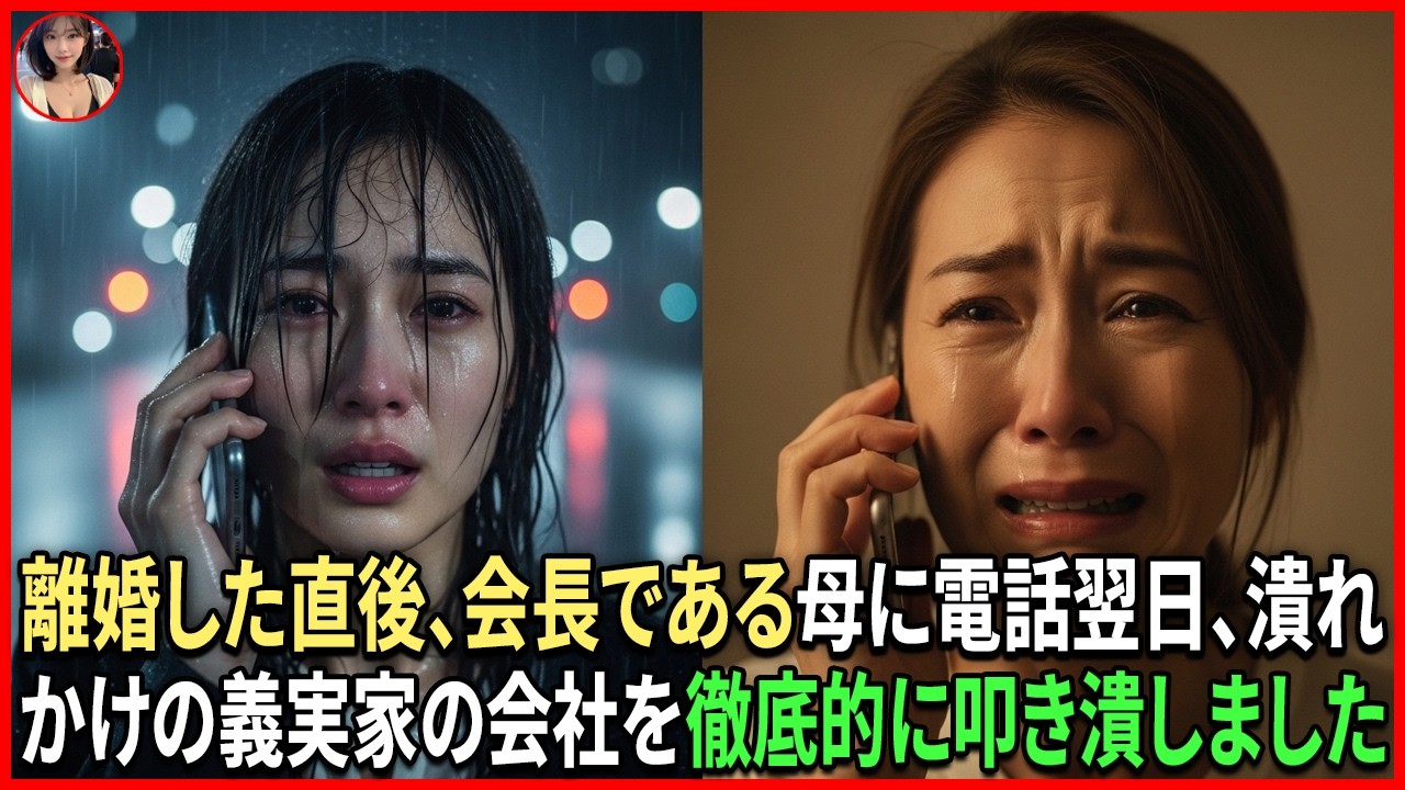 離婚した直後、会長である母に電話して、崩れかけの義実家の会社を叩き潰しました。#動エピソード#老後の物語 #家族の物語