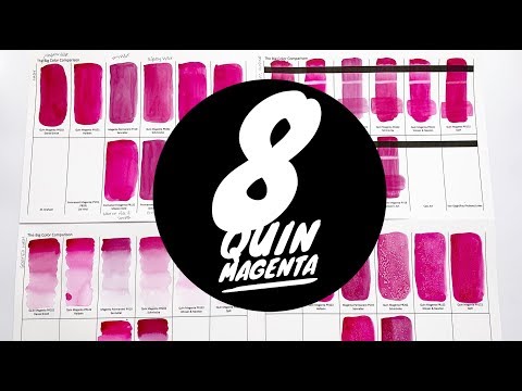 Colossal Color Showdown Ep. 8:  Quinacridone Magenta Part 1 | Comparing 8 Brands
