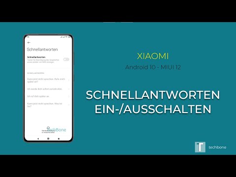 Schnellantworten ein-/ausschalten - Xiaomi [Android 10 - MIUI 12]