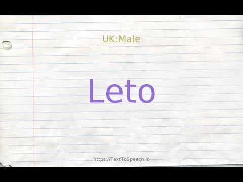 How to pronounce leto