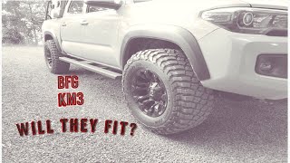 2016/18 Tacoma BFG KM3 285/70R17 will they fit