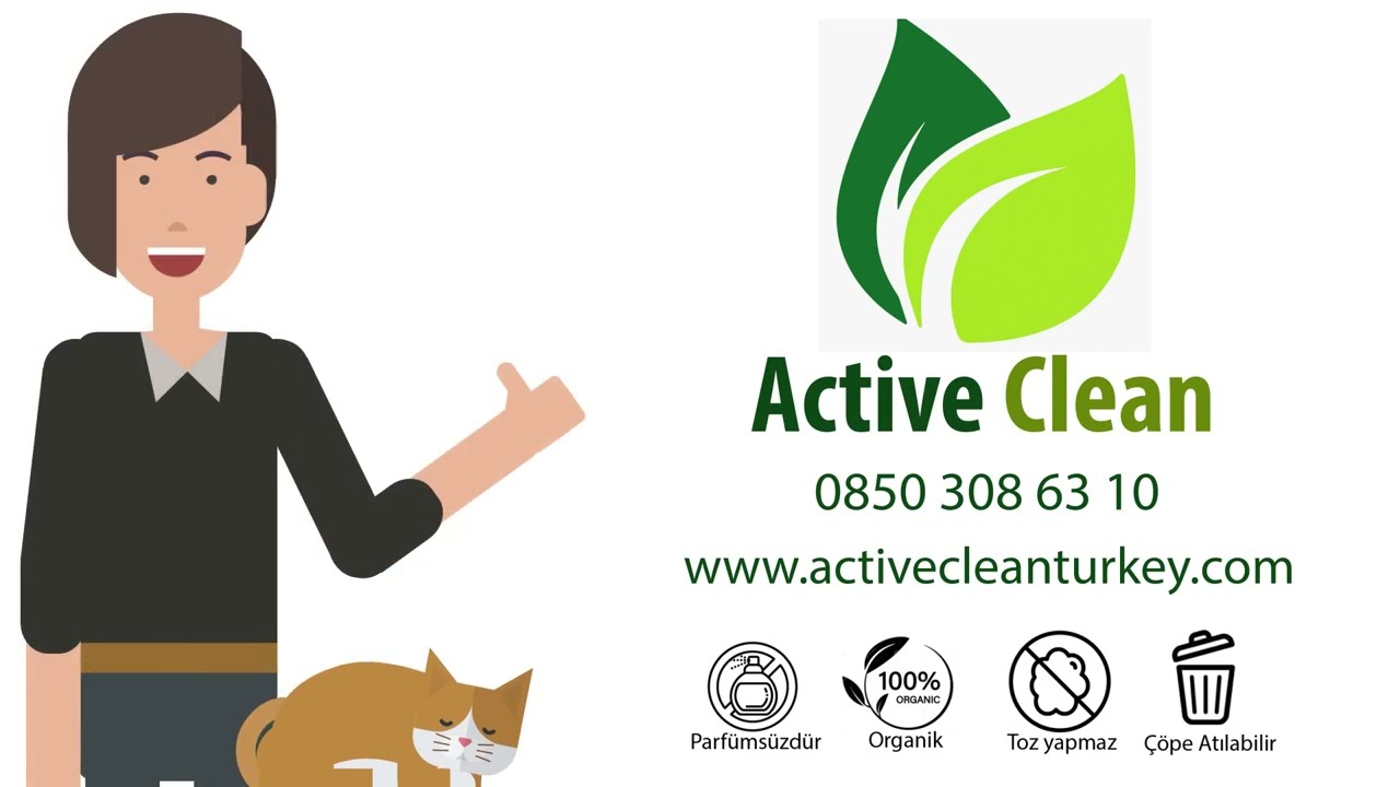 Active Clean Plus Kedi Kumu Koku Giderici 420gr tanıtım video görseli