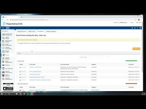 Powerschool Parent How To Access Enrollment Forms