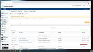 PowerSchool Parent: How to Access Enrollment Forms