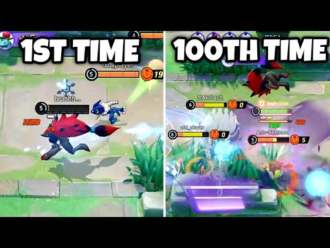 Zoroark 1st Time vs 100th Time | Pokemon UNITE clips