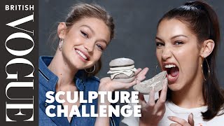 Gigi And Bella Hadid Take The Sculpture Challenge | British Vogue