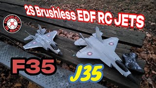 F35 VS J35 2S BRUSHLESS EDF RC JETS Plus Dauntless Bomber Protocol 🔥🔥