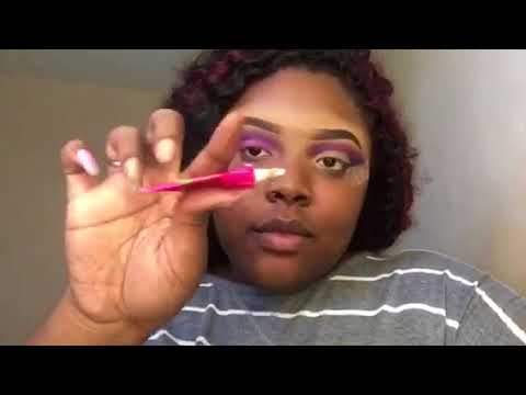 Pink and purple gumdrop cut crease!