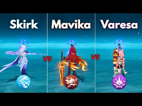 Varesa vs Mavuika vs Skirk ! Who is the BEST DPS?? [ Genshin Impact ]
