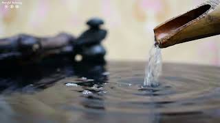 Healing Music BGM - Quiet Piano Songs, Relaxing Music with the Sounds of Bamboo Water Fountain